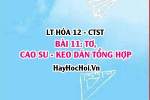 Tơ tổng hợp, tơ bán tổng hợp? Cao su thiên nhiên, cao su tổng hợp? Một số loại keo dán tổng hợp? Hóa 12 bài 11 CTST